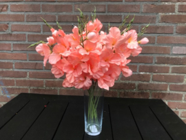Kunstbloemen gladiolen koraal roze 48 cm
