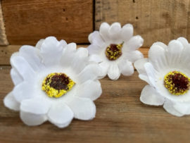 Kunstbloemen mini margriet wit, diameter 4 cm