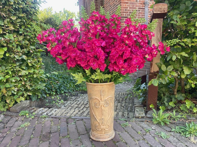 Kunstbloemen Violier fuchsia roze hoogte 74 cm