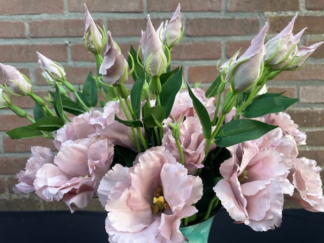 Kunstbloemen lisianthus met knop hoogte 47 cm