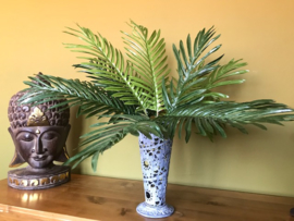 Kunstplant palm, 48 cm hoog, 15 bladeren