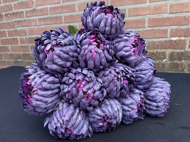 Kunstbloemen Chrysant paars hoogte 70 cm diameter 15 cm