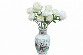 Kunstbloem Witte Ranonkel op steel 62 cm