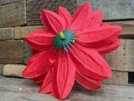 Kunstbloemen dahlia rood, diameter 12 cm