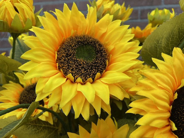 Kunstbloemen zonnebloemen hoogte 85 cm diameter 15 cm