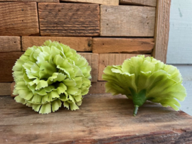 Kunstbloemen anjers groen diameter 9 cm