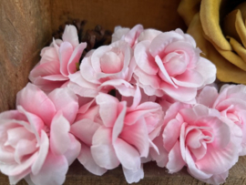 Kunstbloemen roosjes roze, diameter 4 cm