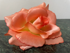 Kunstbloemen oranje rozen, diameter 10 cm