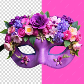 bloemen masker carnaval/vasteloavend