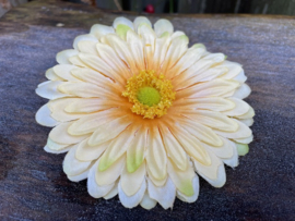 Kunstbloemen gerbera lichtgeel, diameter 12 cm