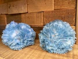 Kunstbloemen anjers blauw diameter 9 cm