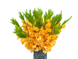 Kunstbloem gele gladiool 75 cm