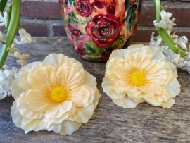 Kunstbloemen, Anemoon lichtgeel, diameter 12 cm