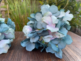 Kunstbloemen hortensia groen/blauw diameter 14 cm