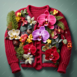 Carnavalskleding, carnaval trui met bloemen