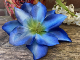Kunstbloemen clematis blauw, diameter 13 cm