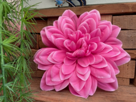 Kunstbloemen dahlia roze zonder steel, diameter 22 cm