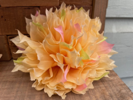 Kunstbloemen dahlia peach diameter 15 cm
