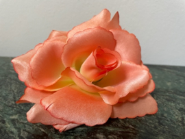 Kunstbloemen oranje rozen, diameter 10 cm