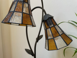 Tiffany bureaulamp, tafellamp met 2 lichtbronnen