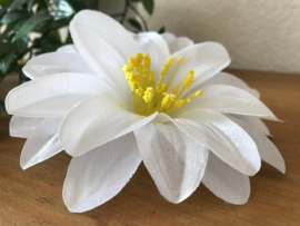 Kunstbloemen Dahlia wit, diameter 12 cm