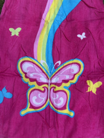 Kinder Handdoek & Rugzak roze – 2-in-1 Vlinder