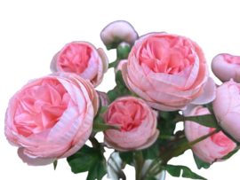 Kunstbloem Lichtroze Ranonkel op steel 62 cm