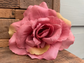 Kunstbloemen Franse rozen mauve, diameter 12 cm