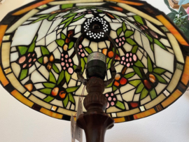 Tiffany tafellamp gekleurde bloemen hoogte 49 cm