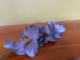Kunstbloemen gladiolen grijs 48 cm