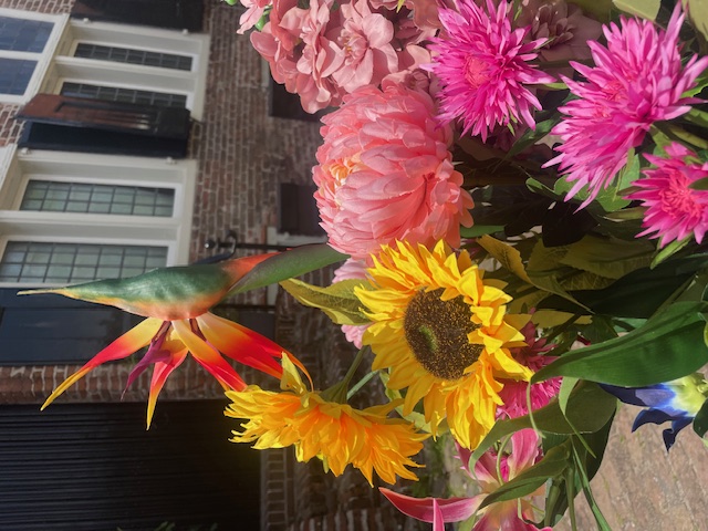 Kunstbloemen mix boeket groot "strelitzia"