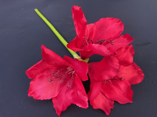 Kunstbloemen amaryllis rood hoogte 64 cm
