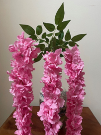 Kunstbloemen takken goudenregen roze lengte 3x58 cm