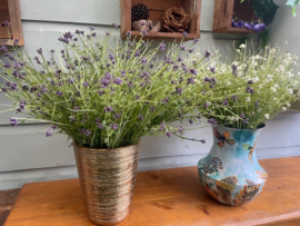 Kunstbloemen verberna "ijzerhard" boeket wit hoogte 43 cm