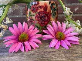 Kunstbloemen zonnehoed roze, diameter 12 cm