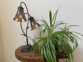 Tiffany bureaulamp, tafellamp met 2 lichtbronnen