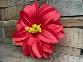 Kunstbloemen dahlia rood, diameter 12 cm