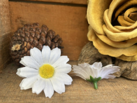 Kunstbloemen madeliefjes wit, diameter 5,5 cm