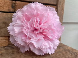Kunstbloemen anjers zonder steel roze, diameter 9 cm