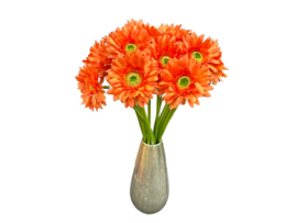 Kunstbloem oranje Gerbera op steel 50 cm