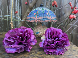 Kunstbloemen anjers paars diameter diameter 9 cm
