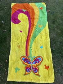 Kinder Handdoek & Rugzak – 2-in-1 Gele Vlinder