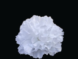 Kunstbloemen anjers wit diameter 9 cm