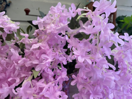 Kunstbloemen takken goudenregen zachte lila kleur 55 cm