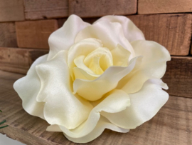 Kunstbloemen rozen gebroken wit diameter 13 cm