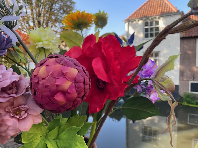 Kunstbloemen boeket "Kamperbinnenpoort" mix plukboeket