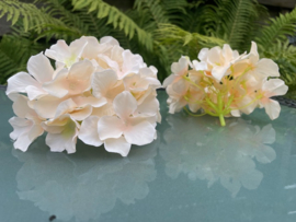 Kunstbloemen hortensia zalm roze diameter 14 cm