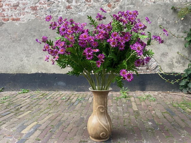 Kunstbloemen madelief takken paars, hoogte 87 cm