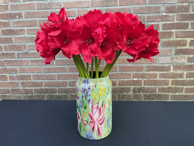 Kunstbloemen amaryllis rood hoogte 64 cm