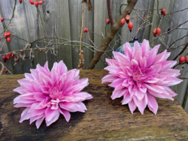 Kunstbloemen dahlia roze, diameter 20 cm